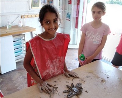 Making clay at Barracudas Copthorne