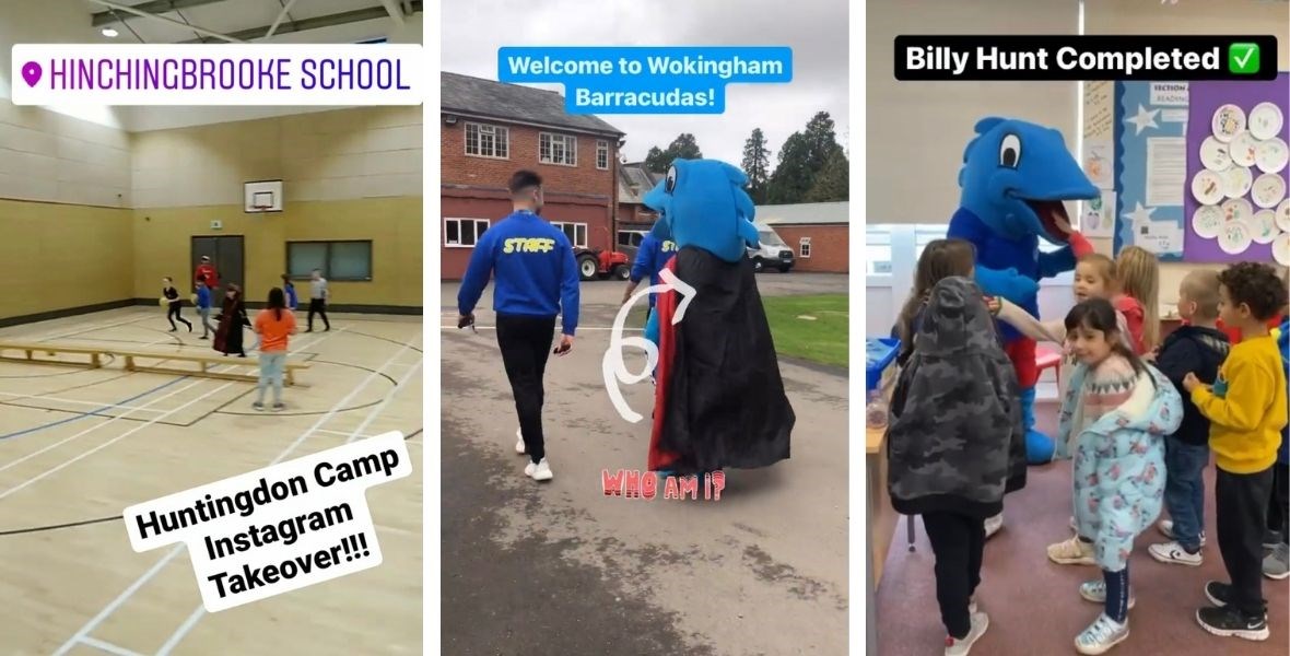 Barracudas October half term camp Instagram takeovers