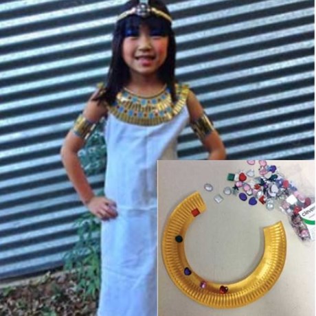 Homemade Egyptian costume for kids