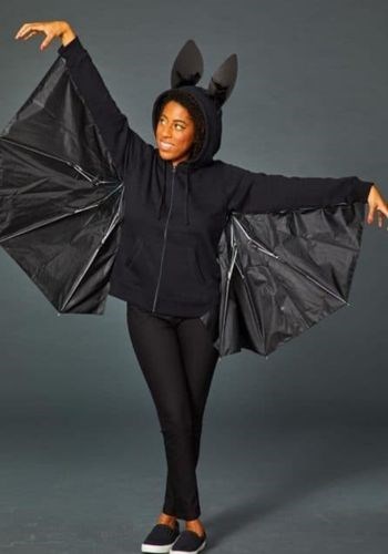 Homemade Halloween bat costume