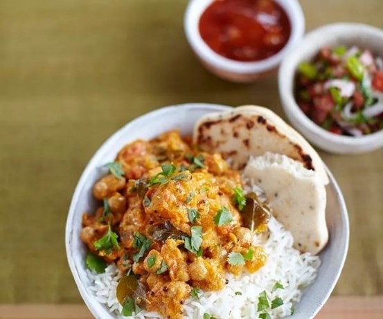 Pumpkin and chickpea curry